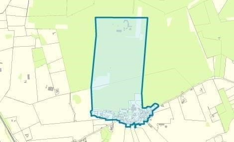 Kort der viser området ved Lundby