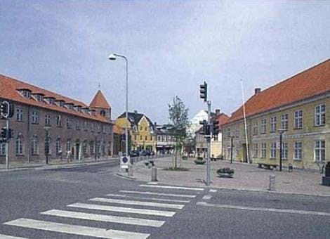 Billede af Hages torv ved Store Bro i Stege